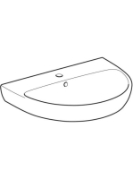 Geberit Selnova mosdó csaplyukkal és túlfolyóval 65x50 cm, fehér 500.297.01.7