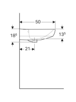Geberit Selnova mosdó csaplyukkal és túlfolyóval 65x50 cm, fehér 500.297.01.7
