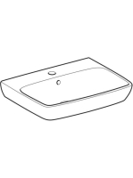 Geberit Selnova Square mosdó csaplyukkal és túlfolyóval 60 cm, fehér 500.300.01.7