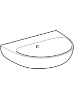 Geberit Selnova kézmosó 55x44 cm túlfolyóval, csaplyuk nélkül, fehér 500.304.01.7