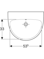 Geberit Selnova mosdó 60x48 cm, csaplyuk nélkül, túlfolyóval 500.305.01.5