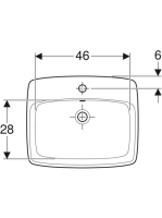 Geberit Selnova Square beépíthető 55 cm mosdó 500306011 (500.306.01.1)
