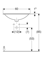 Geberit Selnova Square beépíthető 60 cm mosdó 500307011 (500.307.01.1)