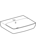 Geberit Selnova Square kézmosó 50x42 cm, csaplyukkal és túlfolyóval 500.310.01.7