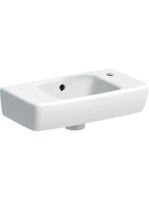 Geberit Selnova Compact jobbos kézmosó 45x25 cm, rövidített kivitel, túlfolyóval 500.318.01.5