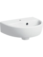 Geberit Selnova kézmosó aszimmetrikus túlfolyóval és csaplyukkal 39x29 cm, fehér 500.320.01.7