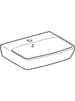 Geberit Selnova Square kézmosó 45x35 cm, csaplyukkal és túlfolyóval 500.322.01.7