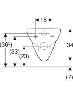 Geberit Selnova Compact mélyöblítésű fali WC 48x35,5 cm, rövidített kivitel, Rimfree 500.349.01.7