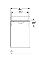 Geberit Smyle Square alsó szekrény kézmosóhoz ajtóval 44,2x35,6 cm, magasfényű fehér 500.350.00.1