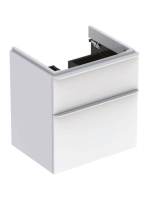 Geberit Smyle Square alsó szekrény mosdóhoz fiókkal 58,4x47 cm, magasfényű fehér 500.352.00.1