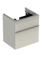 Geberit Smyle Square alsó szekrény mosdóhoz fiókkal 58,4x47 cm, magasfényű homokszürke 500.352.JL.1