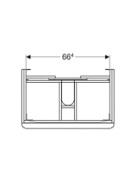 Geberit Smyle Square alsó szekrény mosdóhoz fiókkal 73,4x47 cm, matt lakkozott láva 500.353.JK.1