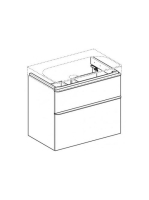 Geberit Smyle Square alsó szekrény mosdóhoz fiókkal 73,4x47 cm, matt lakkozott láva 500.353.JK.1
