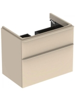 Geberit Smyle Square alsó szekrény mosdóhoz fiókkal 73,4x47 cm, magasfényű homokszürke 500.353.JL.1