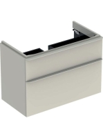 Geberit Smyle Square alsó szekrény mosdóhoz fiókkal 88,4x47 cm, magasfényű homokszürke 500.354.JL.1