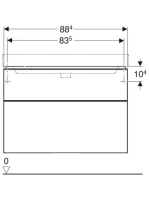 Geberit Smyle Square alsó szekrény mosdóhoz fiókkal 88,4x47 cm, hikoridió 500.354.JR.1