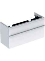 Geberit Smyle Square alsó szekrény dupla mosdóhoz fiókkal 118,4x47 cm, magasfényű fehér 500.356.00.1