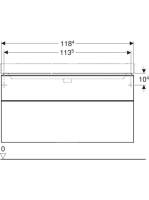 Geberit Smyle Square alsó szekrény dupla mosdóhoz fiókkal 118,4x47 cm, hikoridó 500.356.JR.1