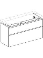 Geberit Smyle Square alsó szekrény dupla mosdóhoz fiókkal 118,4x47 cm, hikoridó 500.356.JR.1