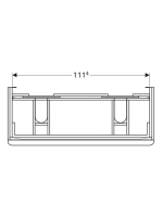 Geberit Smyle Square alsó szekrény dupla mosdóhoz fiókkal 118,4x47 cm, hikoridó 500.356.JR.1