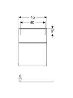 Geberit Smyle Square kiegészítő szekrény 45x60 cm,matt lakozott láva 500.357.JK.1