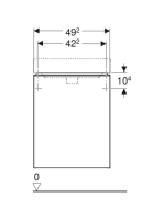 Geberit Smyle Square alsó szekrény kézmosóhoz ajtóval 49,2x40,6 cm, magasfényű fehér 500.363.00.1