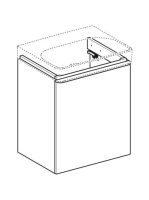 Geberit Smyle Square alsó szekrény kézmosóhoz ajtóval 53,6x43,3 cm, hikoridió 500.365.JR.1