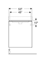 Geberit Smyle Square alsó szekrény kézmosóhoz ajtóval 53,6x43,3 cm, hikoridió 500.365.JR.1
