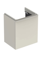 Geberit Smyle Square alsó szekrény kézmosóhoz ajtóval 53,6x43,3 cm, magasfényű homokszürke 500.366.JL.1