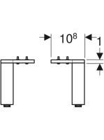 Geberit Smyle Square lábszett, fényes króm 500.367.00.1