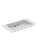 Geberit One rövidített kivitelű mosdó 75x40 cm csaplyuk nélkül, KeraTect, fehér/szálcsiszolt 500.391.01.2