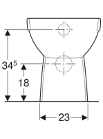 Geberit Selnova mélyöblítésű álló WC csésze 35,5x53 cm, Rimfree, hátsó vagy alsó kifolyással 500.393.01.7