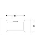 Geberit ONE rövidített kivitelű mosdó hátsó lefolyóval 90x40 cm, csaplyuk nélkül, fehér 500.395.01.3