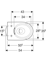 Geberit Selnova mélyöblítésű álló WC csésze 35,5x54 cm, Rimfree 500.399.01.7