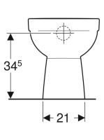 Geberit Selnova mélyöblítésű álló WC csésze 35,5x54 cm, Rimfree 500.399.01.7
