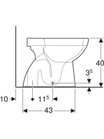 Geberit Selnova mélyöblítésű álló WC csésze 35,5x54 cm, Rimfree 500.399.01.7