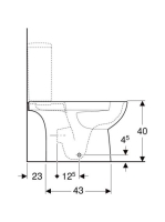 Geberit Selnova álló monoblokk WC 35,5x66 cm mélyöblítésű, univerzális kifolyású, Rimfree 500.488.01.7