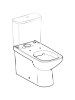 Geberit Selnova álló monoblokk WC 35x68 cm mélyöblítésű, vario kifolyású, Rimfree 500.489.01.7