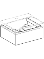 Geberit Xeno² alsó szekrény mosdóhoz 58x46,2 cm, egy fiókkal, matt greige 500.505.00.1