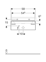 Geberit Xeno² alsó szekrény mosdóhoz 58x46,2 cm, egy fiókkal, faerezetes szürke 500.505.43.1