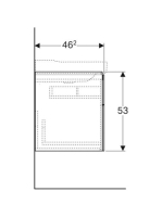 Geberit Xeno² alsó szekrény mosdóhoz 58x46,2 cm, két fiókkal, matt greige 500.506.00.1
