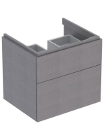 Geberit Xeno² alsó szekrény mosdóhoz 58x46,2 cm, két fiókkal, faerezetes szürke 500.506.43.1