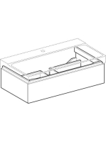 Geberit Xeno² alsó szekrény mosdóhoz 88x46,2 cm, egy fiókkal, matt greige 500.508.00.1