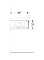 Geberit Xeno² alsó szekrény mosdóhoz 88x46,2 cm, egy fiókkal, matt greige 500.508.00.1