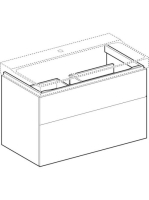 Geberit Xeno² alsó szekrény mosdóhoz 88x46,2 cm, két fiókkal, matt greige 500.509.00.1
