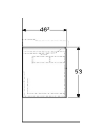 Geberit Xeno² alsó szekrény mosdóhoz 88x46,2 cm, két fiókkal, matt greige 500.509.00.1