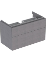 Geberit Xeno² alsó szekrény mosdóhoz 88x46,2 cm, két fiókkal, faerezetes szürke 500.509.43.1