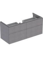 Geberit Xeno² alsó szekrény mosdóhoz 117,4x46,2 cm, négy fiókkal, faerezetes szürke 500.518.43.1