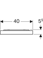 Geberit Xeno² tükör LED-világítással 40x91 cm, szálcsiszolt alumínium 500.520.00.1