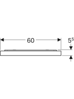 Geberit Xeno² tükör közvetlen vagy közvetett világítással 60x71 cm, szálcsiszolt 500.521.00.1